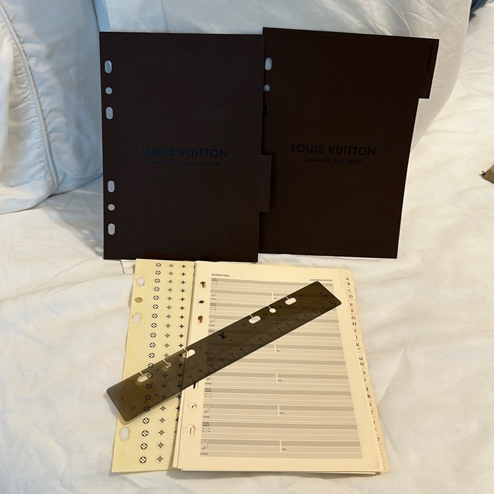 Louis Vuitton agenda GM Ruler and inserts